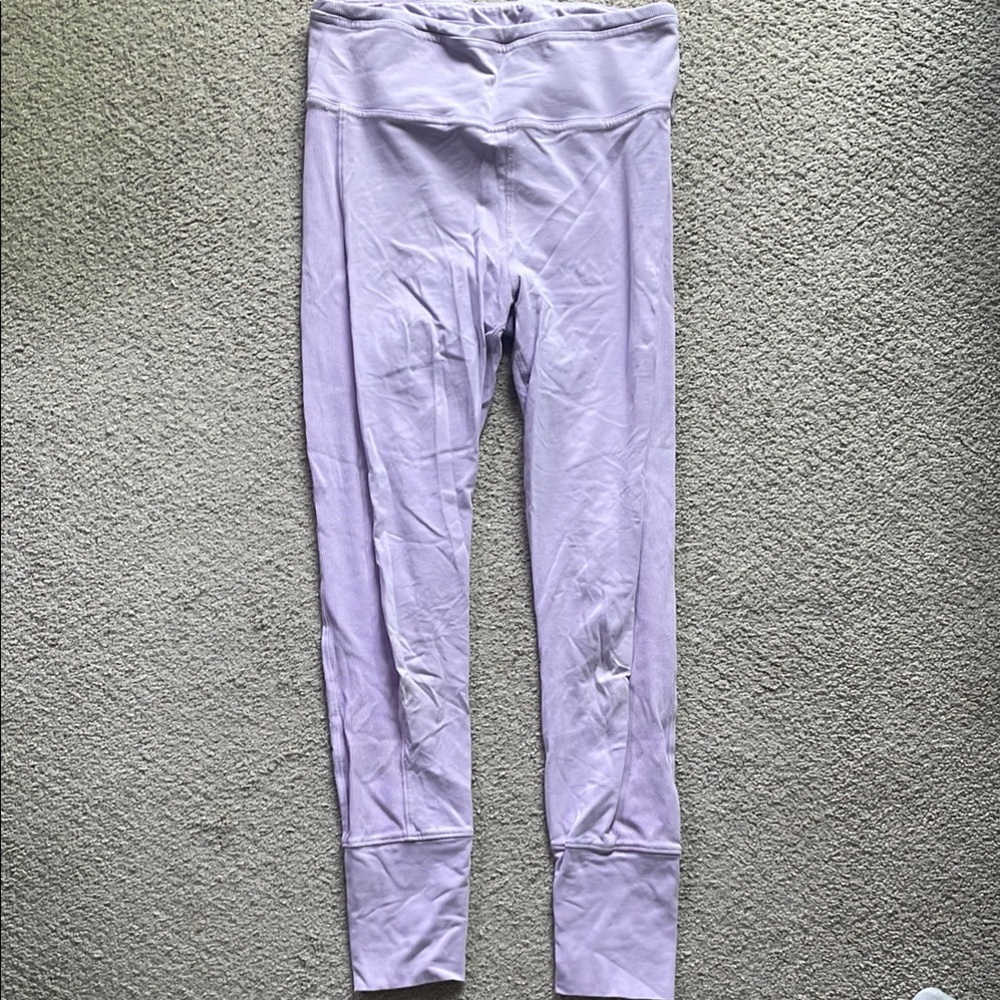 Purple High-Waist Leggings with Stretchy Fit